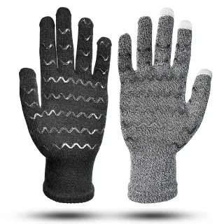 【Vital Salveo 紗比優】兩雙全指手套/觸控手套/機能手套(鍺能量手套/止滑護手腕套-台灣製造)