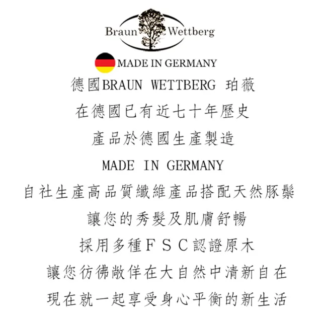 【BRAUN WETTBURG 珀薇】德國製小刺蝟不銹鋼柔珠氣墊隨身柔順美髮梳(按摩梳/梳頭造型美容/雙11)