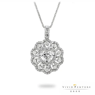 【Vividventure 亞帝芬奇】GIA 1克拉 DVS2 天然鑽石 項鍊 我心飛揚(PT950鉑金台+18K金鍊)
