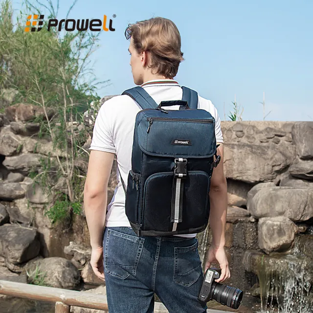 【Prowell】兩機多鏡相機後背包 相機保護包 內部可拆攝影包 大容量後背包 WIN-23003