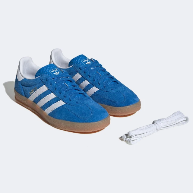 adidas 愛迪達 德訓鞋 Gazelle Indoor 男鞋 女鞋 藍 白 復古 麂皮 休閒鞋 愛迪達(JI2061)