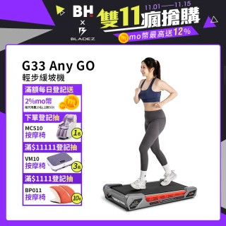 【BH歐洲百年品牌】G33 Any Go輕步緩坡機(坡坡機/平板跑步機/健走機/慢走機/超慢跑/走步機/走路機)