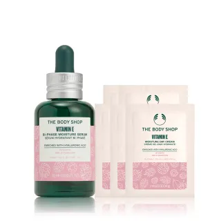 【THE BODY SHOP 美體小舖】維他命E保水奇肌組(精華30ML+日霜1ml*5)