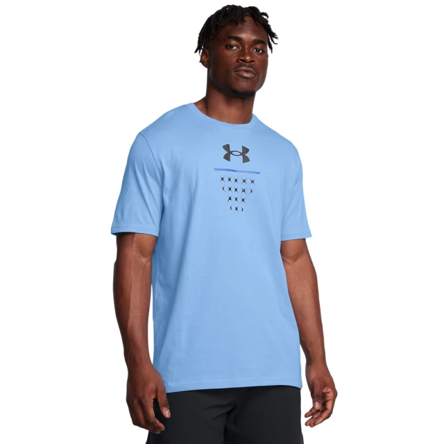 UNDER ARMOUR UA 男 Net Icon 籃球短袖T-Shirt_1382855-465(藍色)