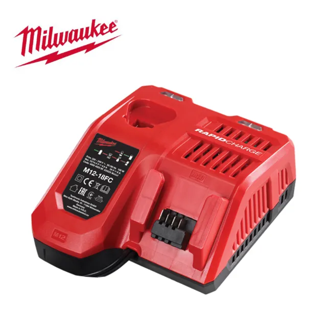 【Milwaukee 美沃奇】12V與18V鋰電池快速充電器-M12-18FC 原廠公司貨