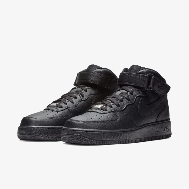 NIKE 耐吉 休閒鞋 Air Force 1 Mid 07 男鞋 女鞋 黑 全黑 中筒 AF1 魔鬼氈(CW2289-001)