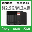 【QNAP 威聯通】搭WD 8TB x2 ★ TS-473A-8G 4Bay NAS 網路儲存伺服器