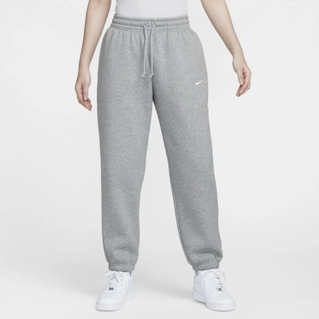 NIKE 耐吉 運動長褲 休閒 高腰 女 AS W NSW PHNX FLC HR OS PANT 2 灰(FZ5997063)