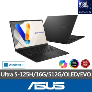 ASUS 華碩 14吋Ultra 5輕薄AI筆電(VivoBook S S5406MA/Ultra 5-125H/16G/512G/W11/OLED)