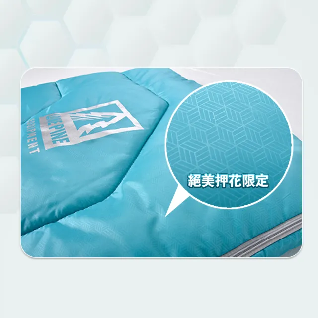 【LONEPINE】絕美押花限定 可機洗全開式保暖睡袋 防水極地PRO款/睡袋/冬季/保暖/露營(兩色任選)