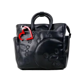 【LE COQ SPORTIF 公雞】高爾夫系列 女款黑色時尚運動心形登山扣球車包QLU0J545