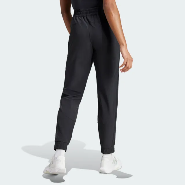 【adidas 愛迪達】Pacer WVN Pant 女 長褲 運動 訓練 健身 中腰 吸濕排汗 拉鍊口袋 黑(IK5471)