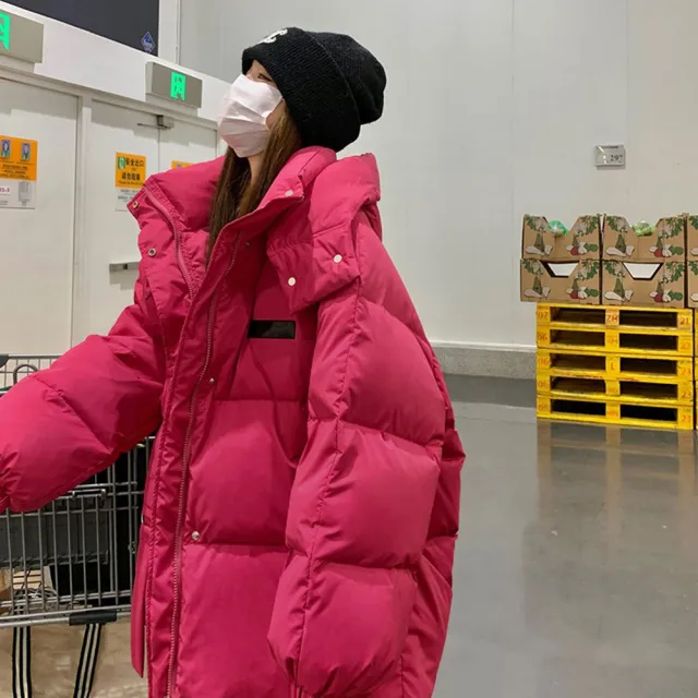 【巴黎精品】現貨+預購 真羽絨90%鴨絨羽絨外套羽絨衣夾克(短款連帽保暖麵包服女外套2色a1ii3)