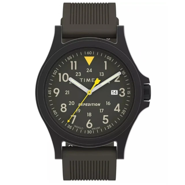 TIMEX 天美時 遠征系列 40毫米探險風格 矽膠錶帶手錶 軍綠 TXTW4B30000