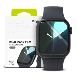 【Rearth】Ringke Apple Watch 10代 42/46mm 抗衝擊螢幕保護貼(三片裝)