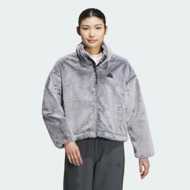 adidas 愛迪達 運動外套 休閒外套 立領外套 絨毛 女外套 WARM JKT(JJ1081)