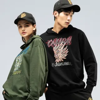 【BLUE WAY】男裝 女裝 網路獨家潮流線條大鬼頭連帽長袖 上衣-鬼洗