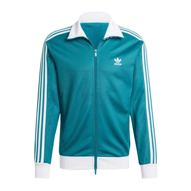 adidas 愛迪達 Classic TT 男 立領 外套 運動 經典 復古 Y2K 合身 三葉草 藍綠(IY9878)