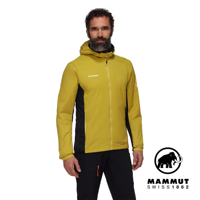 Mammut 長毛象 Rime Light IN Flex Hooded Jacket Men 機能化纖連帽外套 光暈黃/黑 男款 #1013-03150