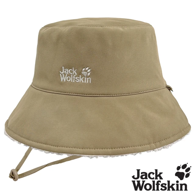 Jack wolfskin 飛狼 雙面戴防水保暖帽 羊羔絨漁夫帽『卡其』(PORELLE 防水 + PrimaLoft 保暖紗)