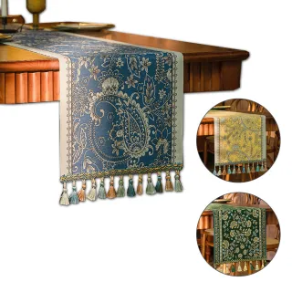 【Dido home】歐式輕奢刺繡流蘇桌巾 桌旗35x180cm(HM295)