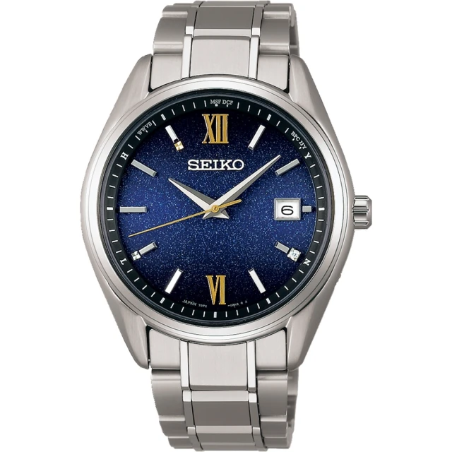 SEIKO 精工 SELECTION Eternal Blue 太陽能電波限量錶-39.5mm藍(B72-0AH0U/SBTM355J)