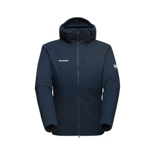 【Mammut 長毛象】Rime IN Flex Hooded Jacket AF Men 保暖連帽化纖外套 海洋藍 男款 #1013-02111