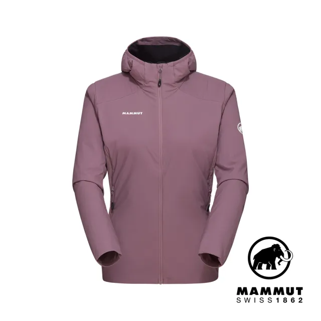 【Mammut 長毛象官方直營】Rime Light IN Flex Hooded Jkt 機能化纖連帽外套 波動紫 女款 #1013-03170