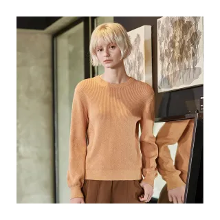 【Diffa】立體格織紋針織衫-女