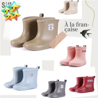 【星星童鞋 童鞋】兒童雨鞋 童鞋(馬卡龍色 中筒 高筒 日本 兒童雨鞋 韓版 兒童雨靴 防水 雨鞋)