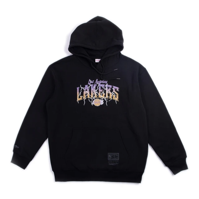 Mitchell & Ness NBA Storm Hoodie 帽Tee 湖人 黑(NBA 經典球隊帽Tee)