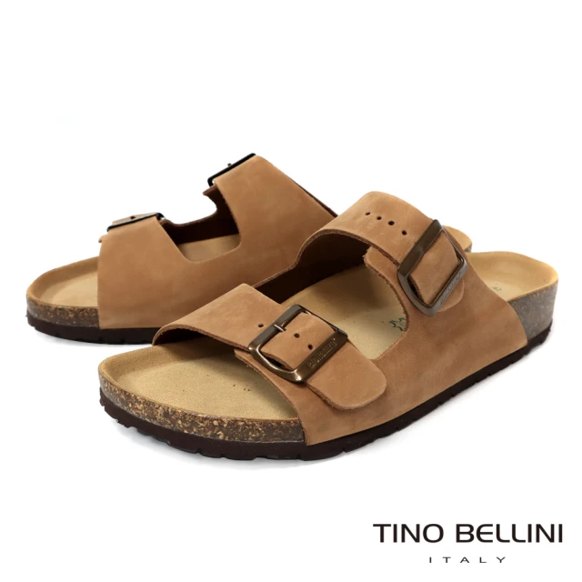 TINO BELLINI 貝里尼 義大利進口雙帶拖鞋HM0B002-9(駝色)