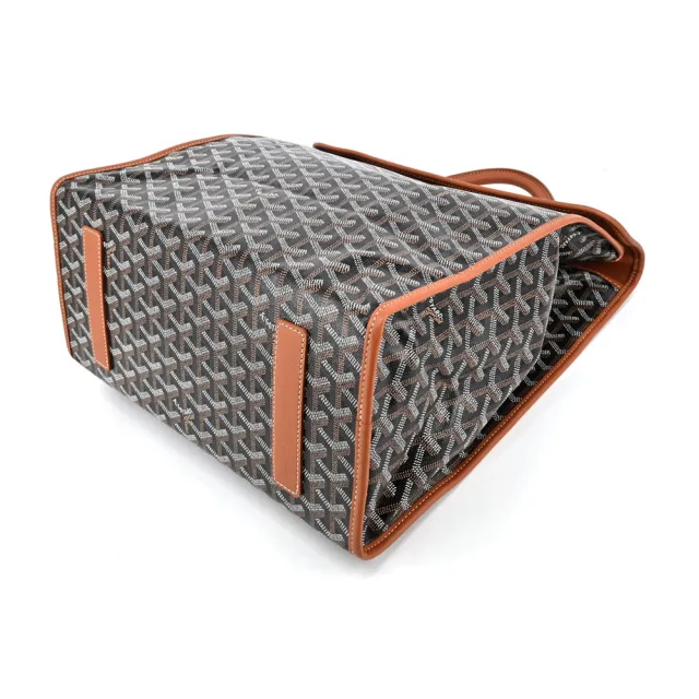 【GOYARD 高雅德】SAINT LEGER 中性雙扣翻蓋折疊後背包(黑棕)