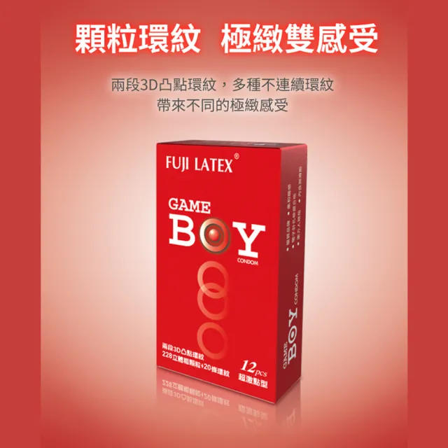 【GAMEBOY 勁小子】超激點型｜保險套 衛生套 12入(保險套 衛生套 情趣 情趣職人)