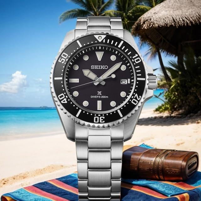 【SEIKO 精工】PROSPEX 太陽能200米潛水手錶-41mm 送禮 禮物 推薦(SNE597P1/V157-00A0D)