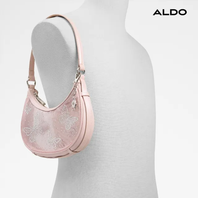 【ALDO】PINKPERFECTION-女巫聯名鑽蝴蝶點綴肩背包-女包(粉色)