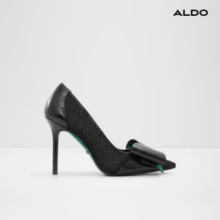 【ALDO】DEFYGRAVITY-女巫聯名黑色蝴蝶結設計高跟鞋-女鞋(黑色)