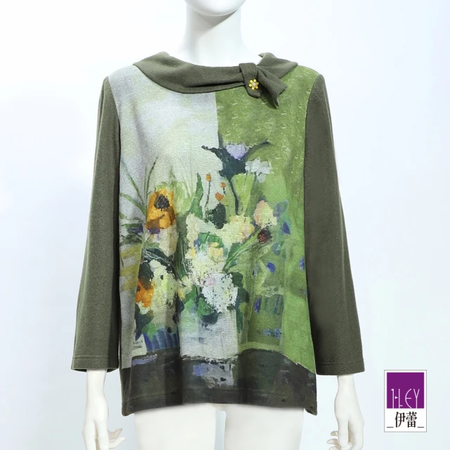 ILEY 伊蕾 撞色格紋假兩件襯衫上衣(深藍；M-2L；12