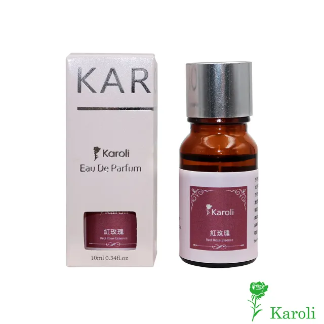 【Karoli 卡蘿萊】紅玫瑰 天然複方香精 2入組(10ml)