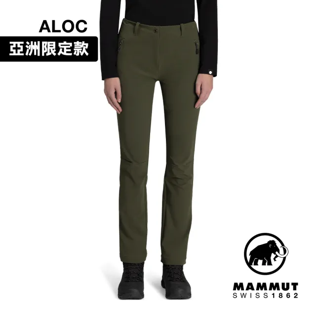 【Mammut 長毛象官方直營】Trekkers 3.0 SO Pants AF Women 健行防潑水長褲 深沼澤綠 女款 #1021-00811