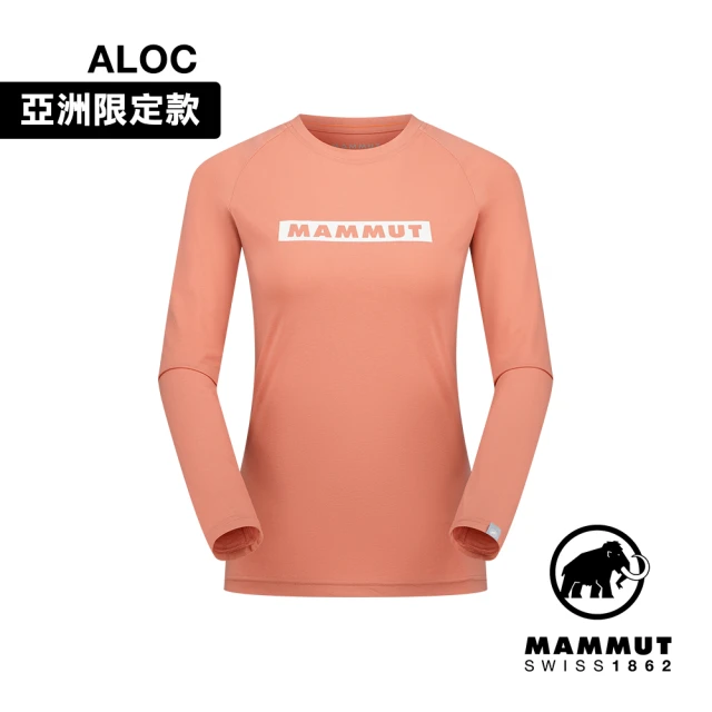 Mammut 長毛象 QD Logo Print LS T-Shirt AF W 快乾LOGO長袖T恤 石英粉/白PRT2 女款 #1016-01040