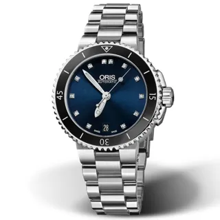 【ORIS 豪利時】Aquis 時間之海 潛水機械腕錶 七夕 情人節 禮物 送禮 推薦(0173376524195-0781801P)