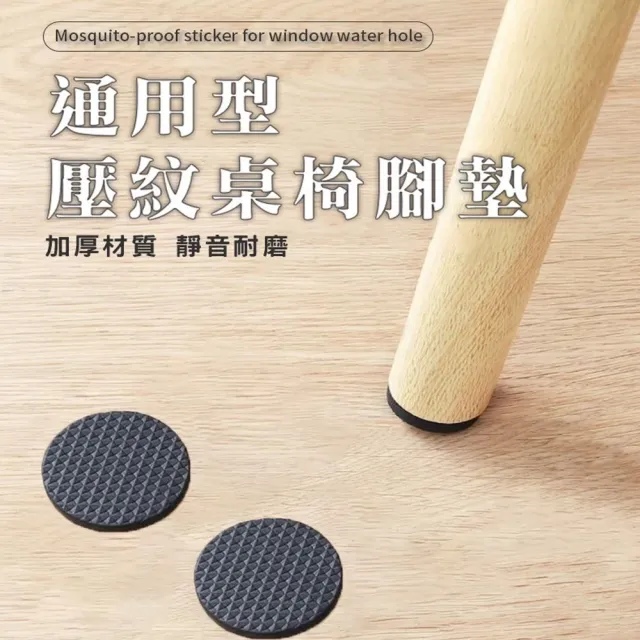 【we champ】圓形 EVA壓紋桌椅腳墊 60入組(28*28*4 mm)