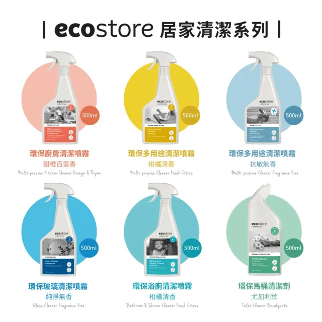 【ecostore 宜可誠】環保馬桶清潔劑-尤加利葉500ml(抗菌除味/去除尿垢/隙縫去污/廁所清潔劑/潔廁液)