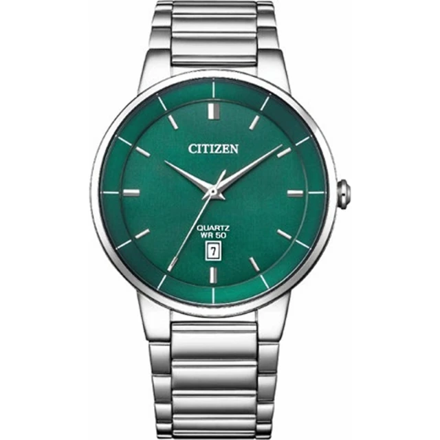 CITIZEN 星辰 GENTS系列 簡約時尚大三針腕錶/綠40mm(BI5120-51X)