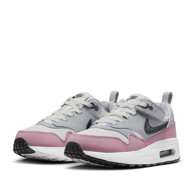 NIKE 耐吉 運動鞋 童鞋 中童 兒童 氣墊 魔鬼氈 AIR MAX 1 EASYON PS 灰粉 DZ3308-115