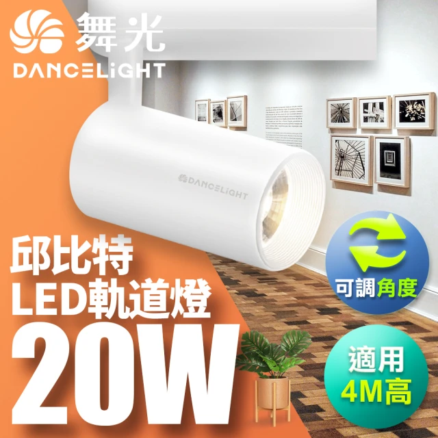 DanceLight 舞光 20W邱比特軌道燈 一體式方便安裝 長管型 時尚白/貴族黑(白光/自然光/黃光)