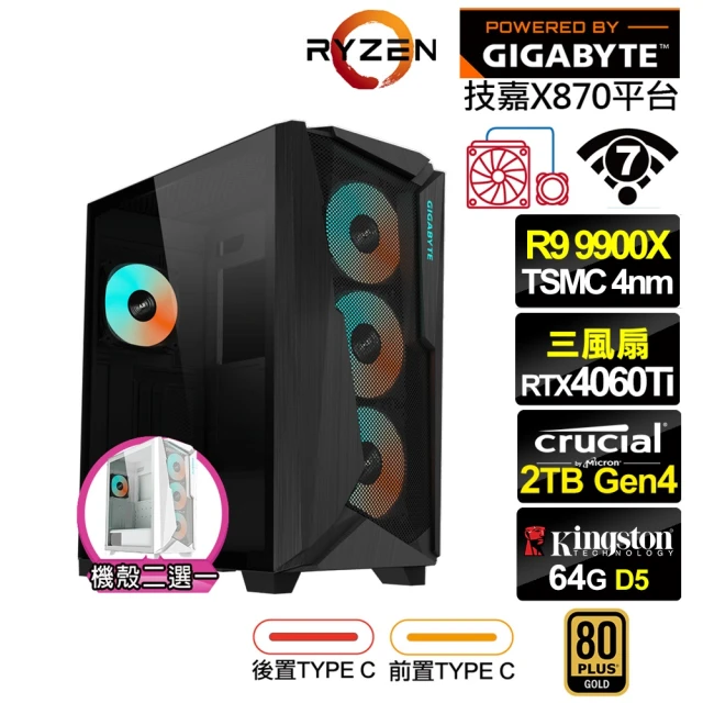 技嘉平台 R9十二核GeForce RTX 4060TI{天