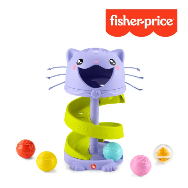 【Fisher price 費雪】球球旋轉貓咪塔(嬰兒玩具/彌月禮/早教啟蒙/幼兒玩具)