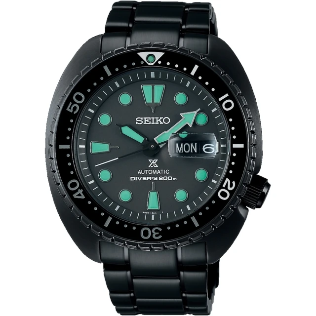 SEIKO 精工 PROSPEX 黑潮夜視 海龜 機械腕錶(4R36-06Z0SD / SRPK43K1)